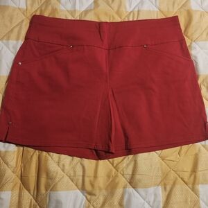 INC International Concepts High Waist Red Shorts